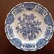 Assiettes plates anglaises Ridgway 'Windsor' bleu & blanc