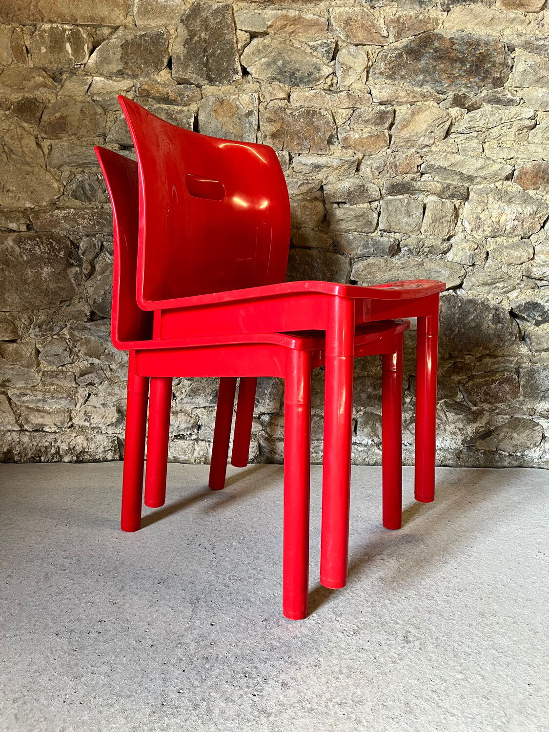 Pair of 4870 chairs by Anna Castelli Ferrieri for Kartell