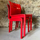 Pair of 4870 chairs by Anna Castelli Ferrieri for Kartell
