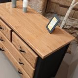 Commode bois massif et noir