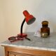Vintage red metal lamp