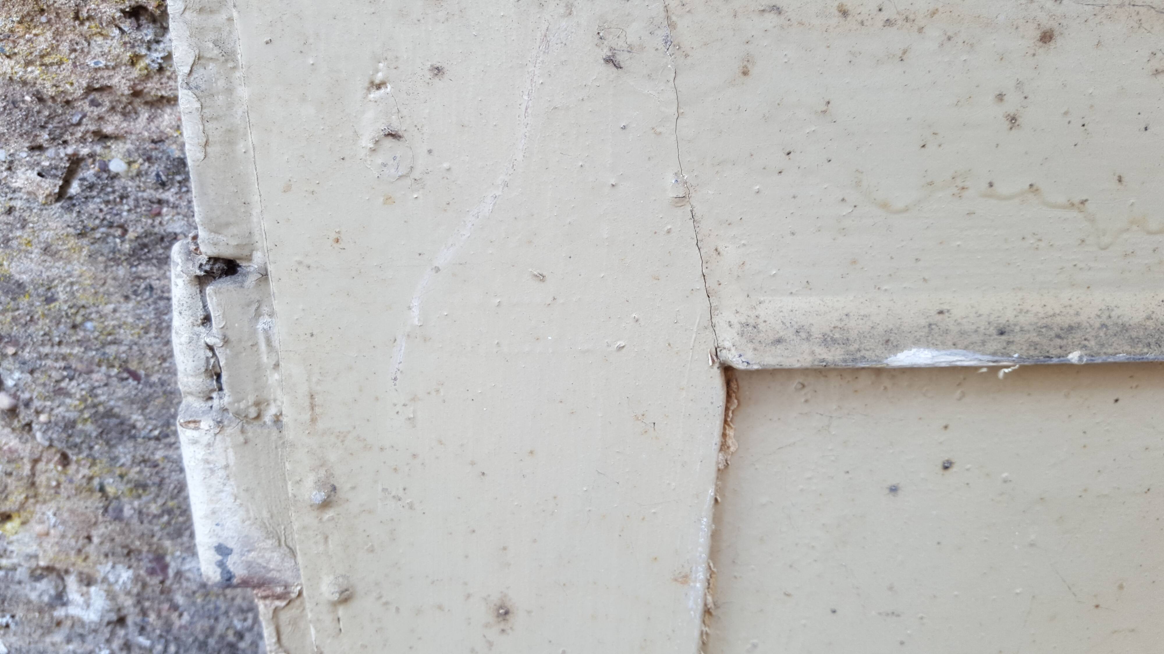 Pair of old white painted fir closet doors