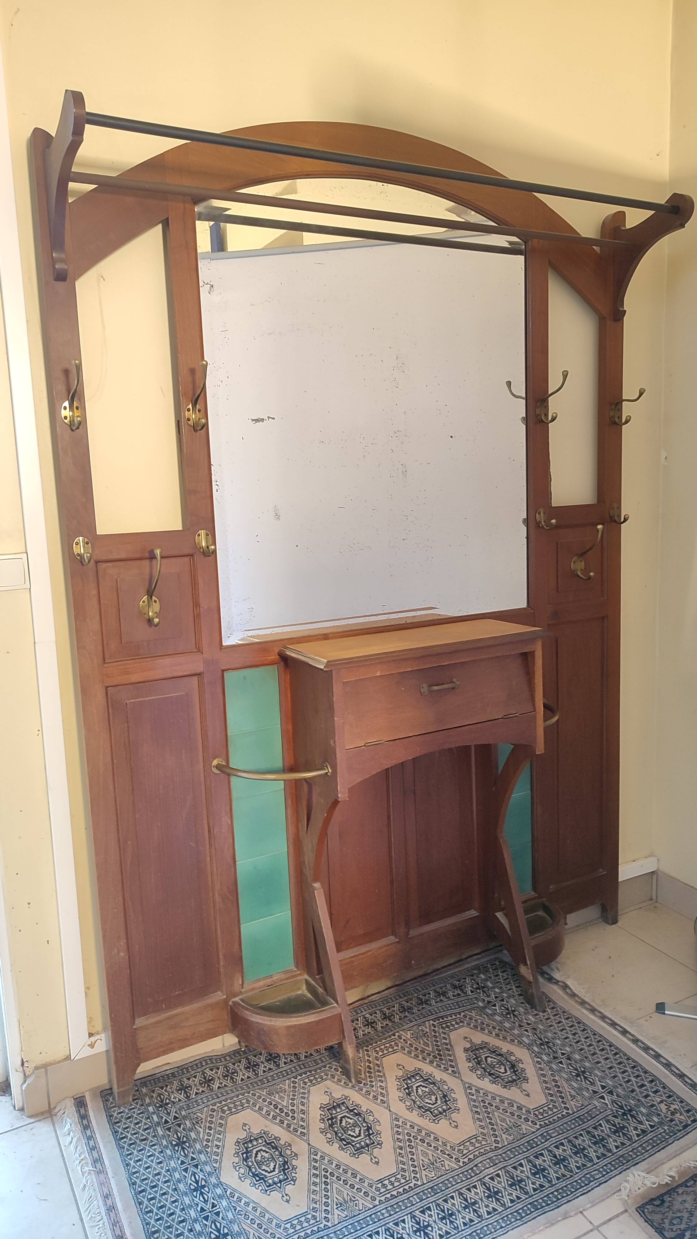 Large Art Deco coat rack