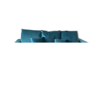 Sofa bed 3 places turquoise