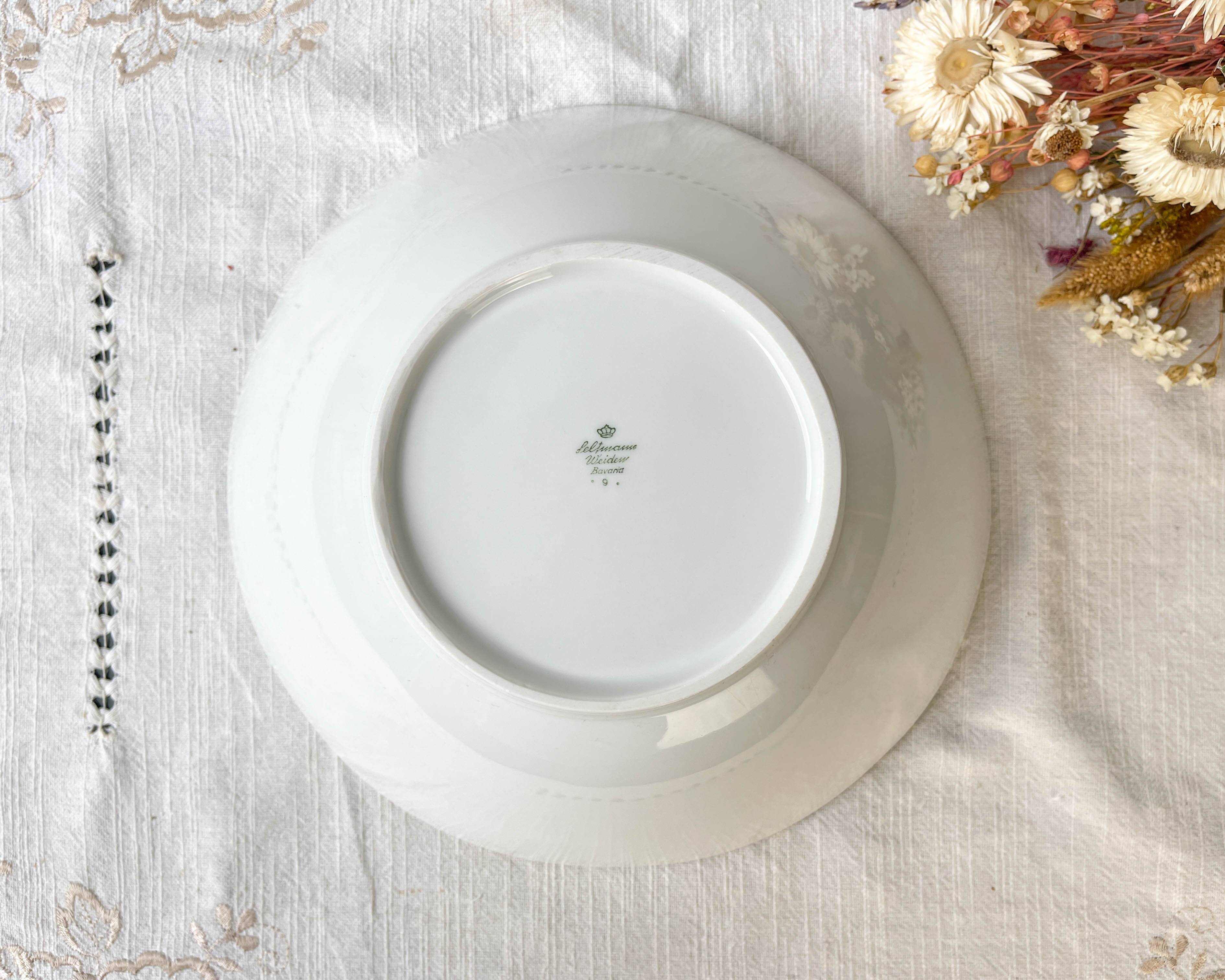 Saladier porcelaine blanche dorée BAVARIA modèle "Annabell"