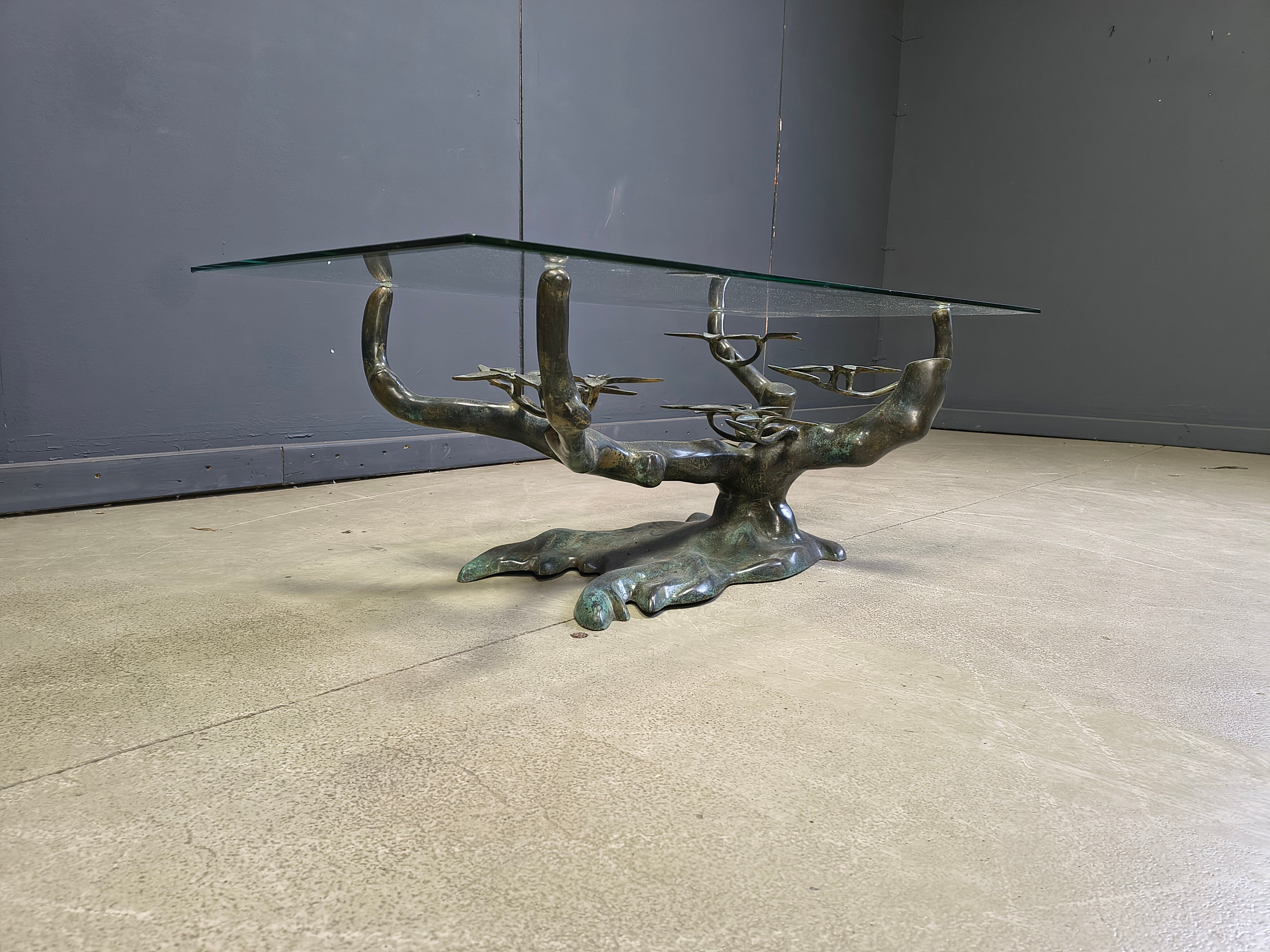 Vintage bonsai coffee table by Willy Daro, 1970s