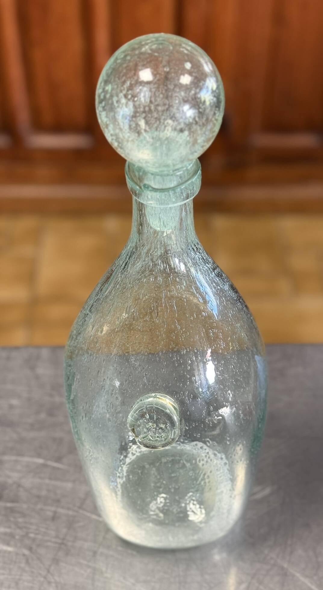 Biot: Very important bubble glass bottle