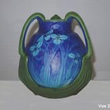 Vase en grès émaillé, à décor floral, signé e. lachenal – fin xixe