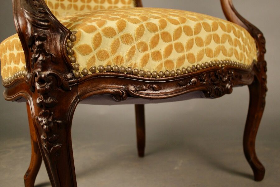 Fauteuil cabriolet de style Louis XV, XlXème