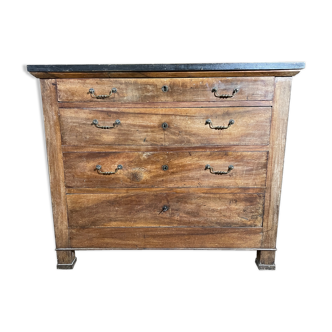 Chest of drawers 4 drawers in walnut