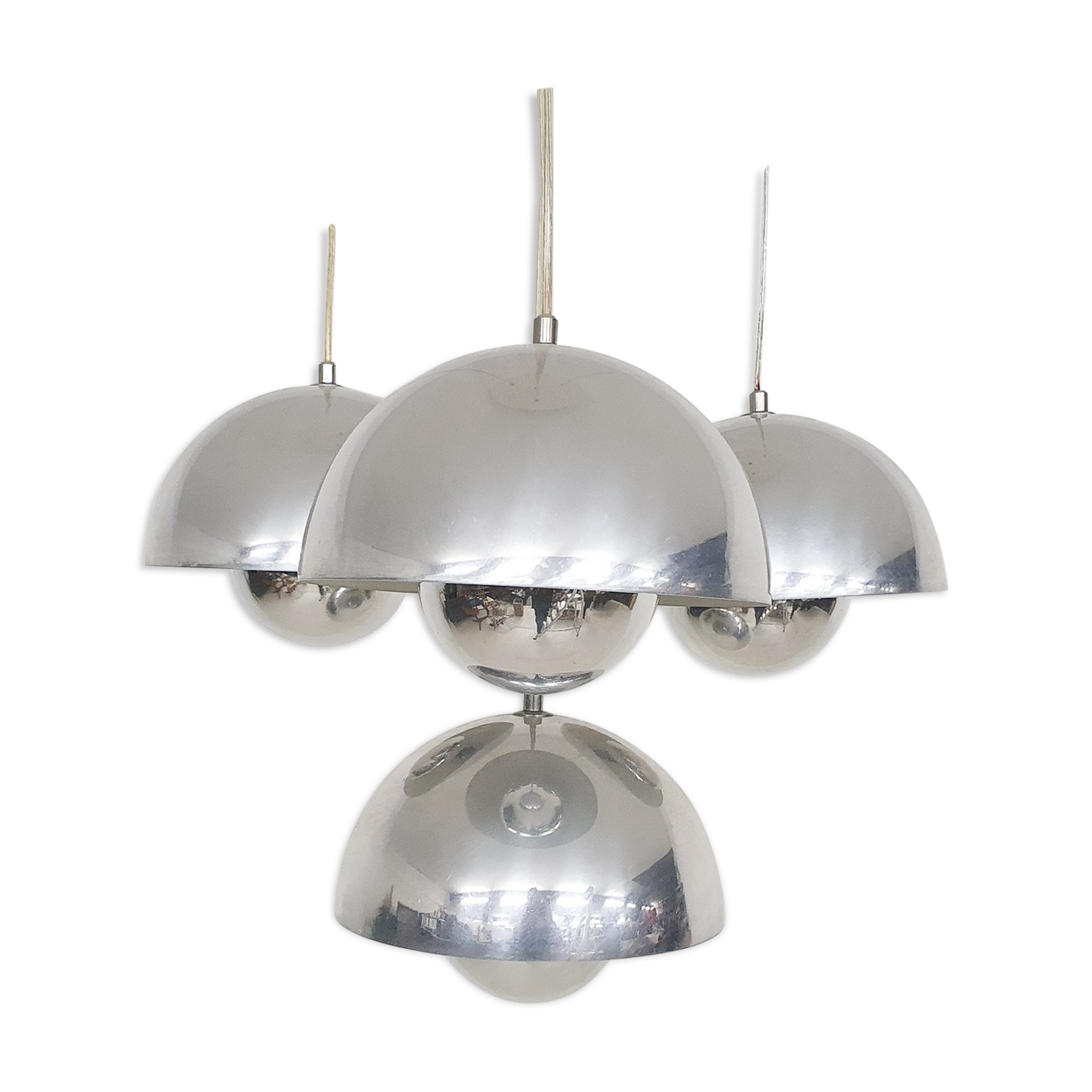 Set of four Verner Panton "Flower pot" pendant lights, Denmark