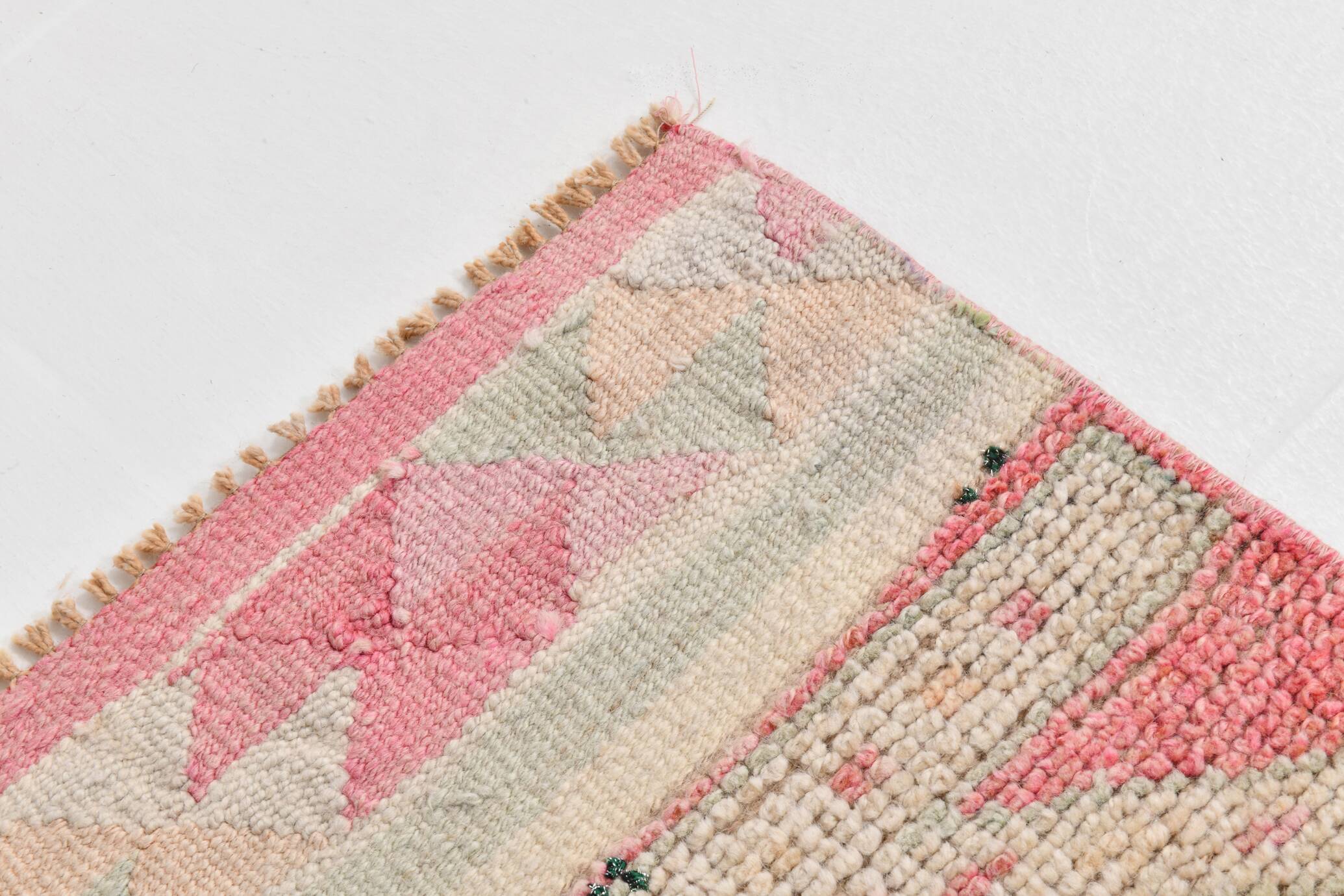 3x10 Soft Pink Turkish Vintage Runner Rug, 97x324Cm