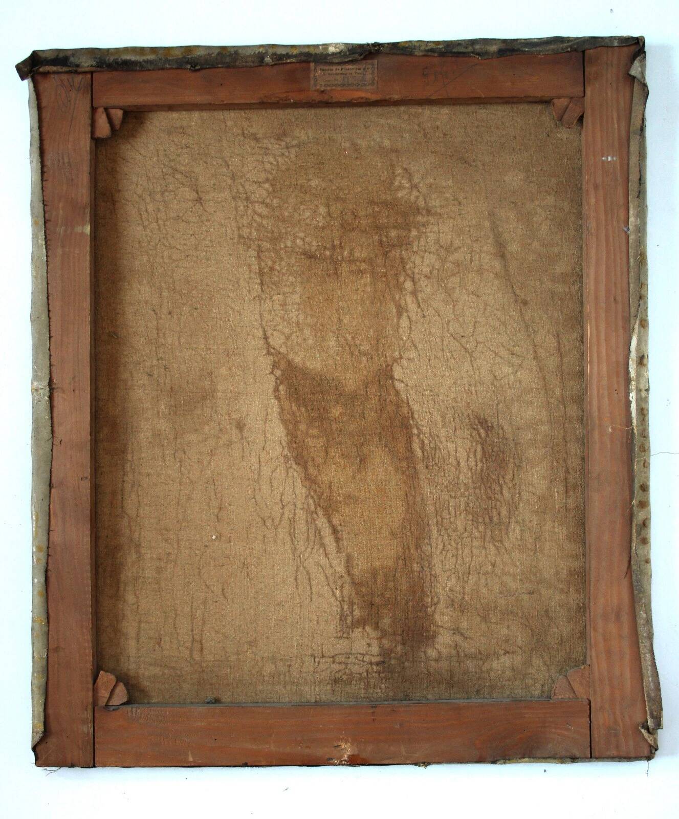 Distressed 19th Century Gentleman Portrait Painting