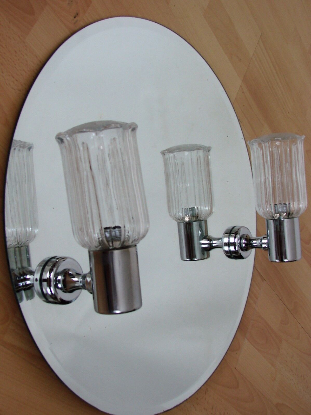 Mirror with sconces, 1980s