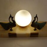 Art Deco Peacock Lamp