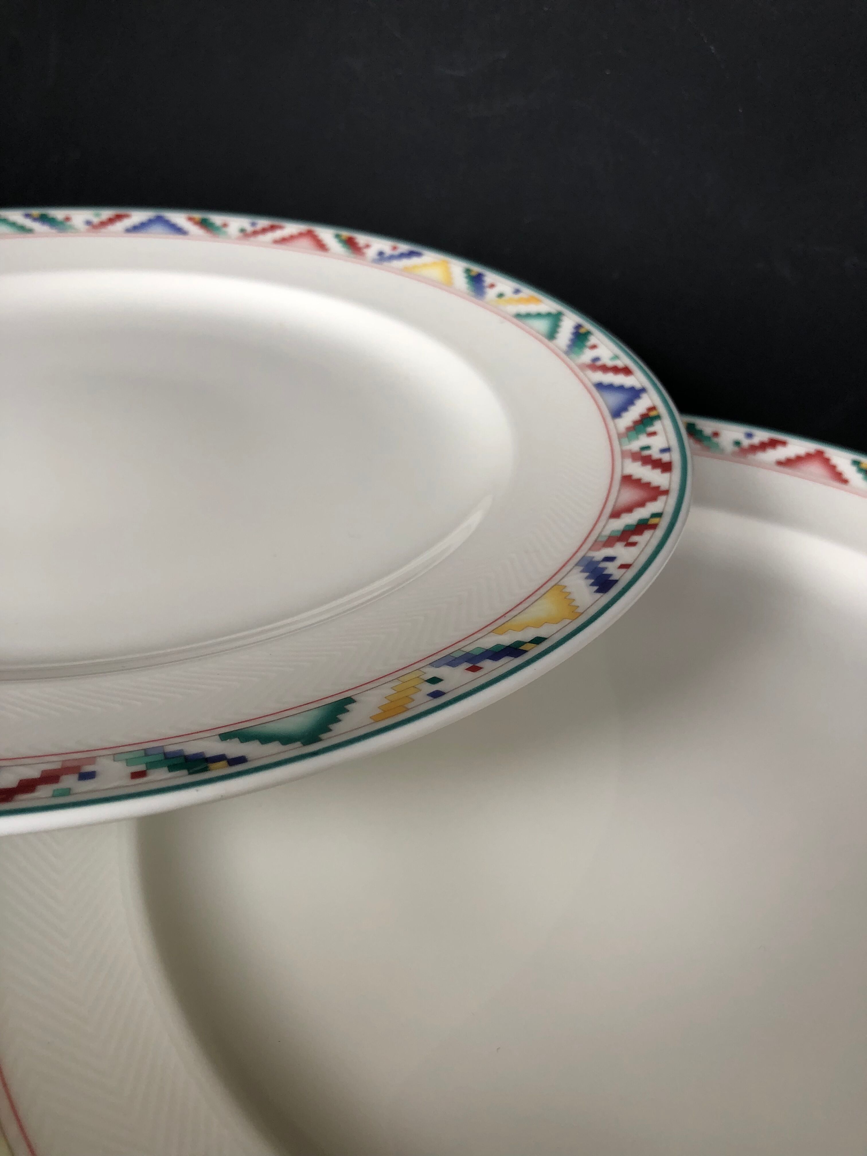 Six large porcelain plates Villeroy and Boch