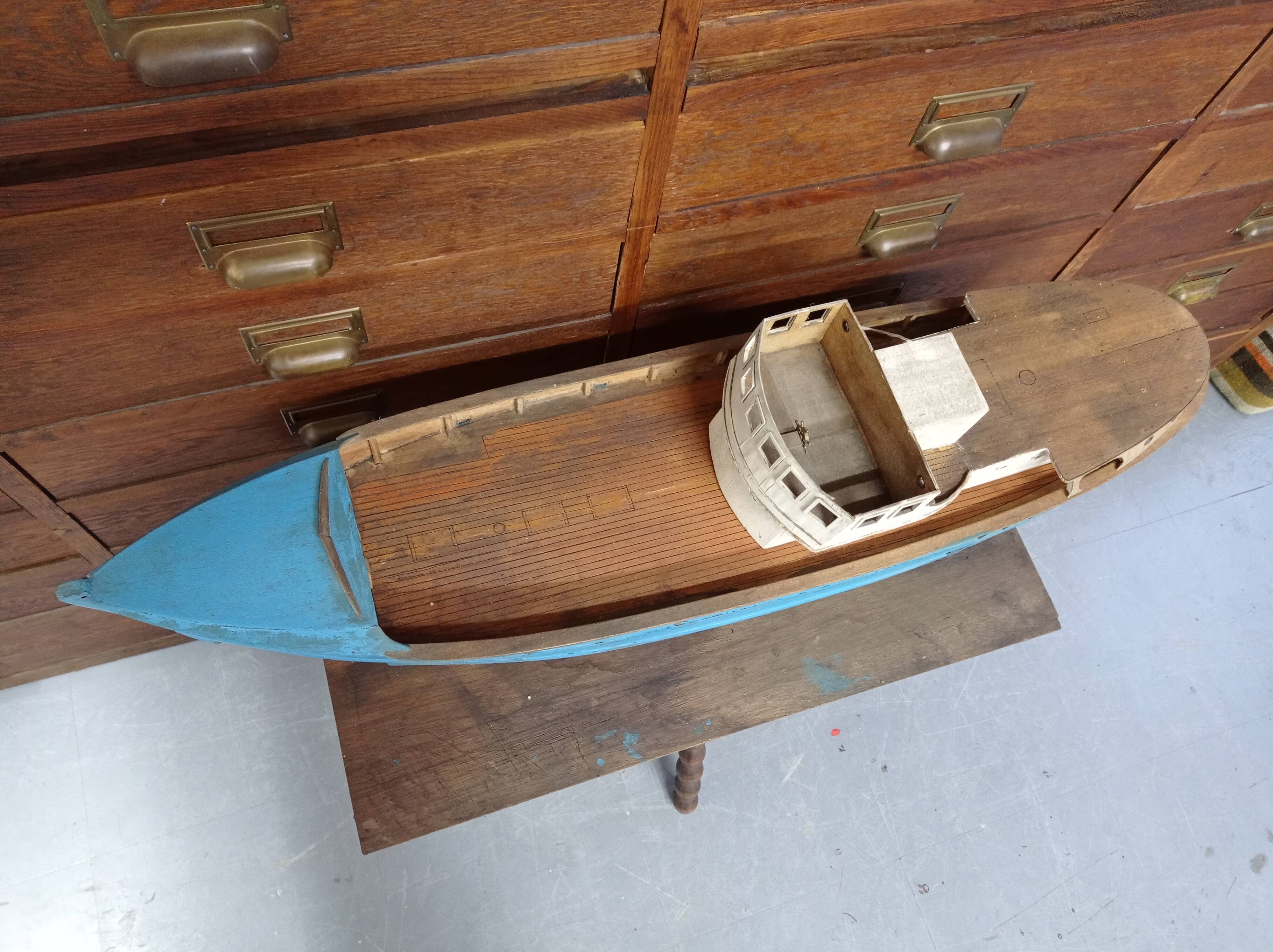 Model of a fishing boat