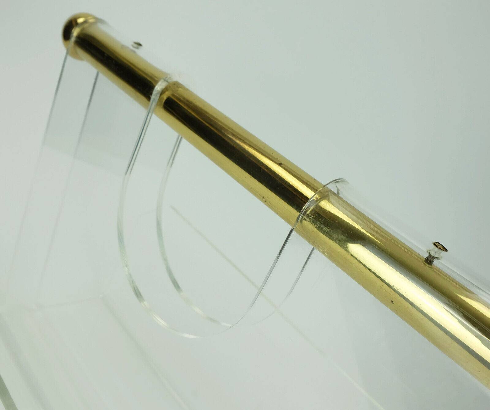 Transparent lucite acrylic magazine rack 1970s 1980s space age