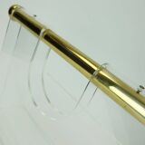 Transparent lucite acrylic magazine rack 1970s 1980s space age