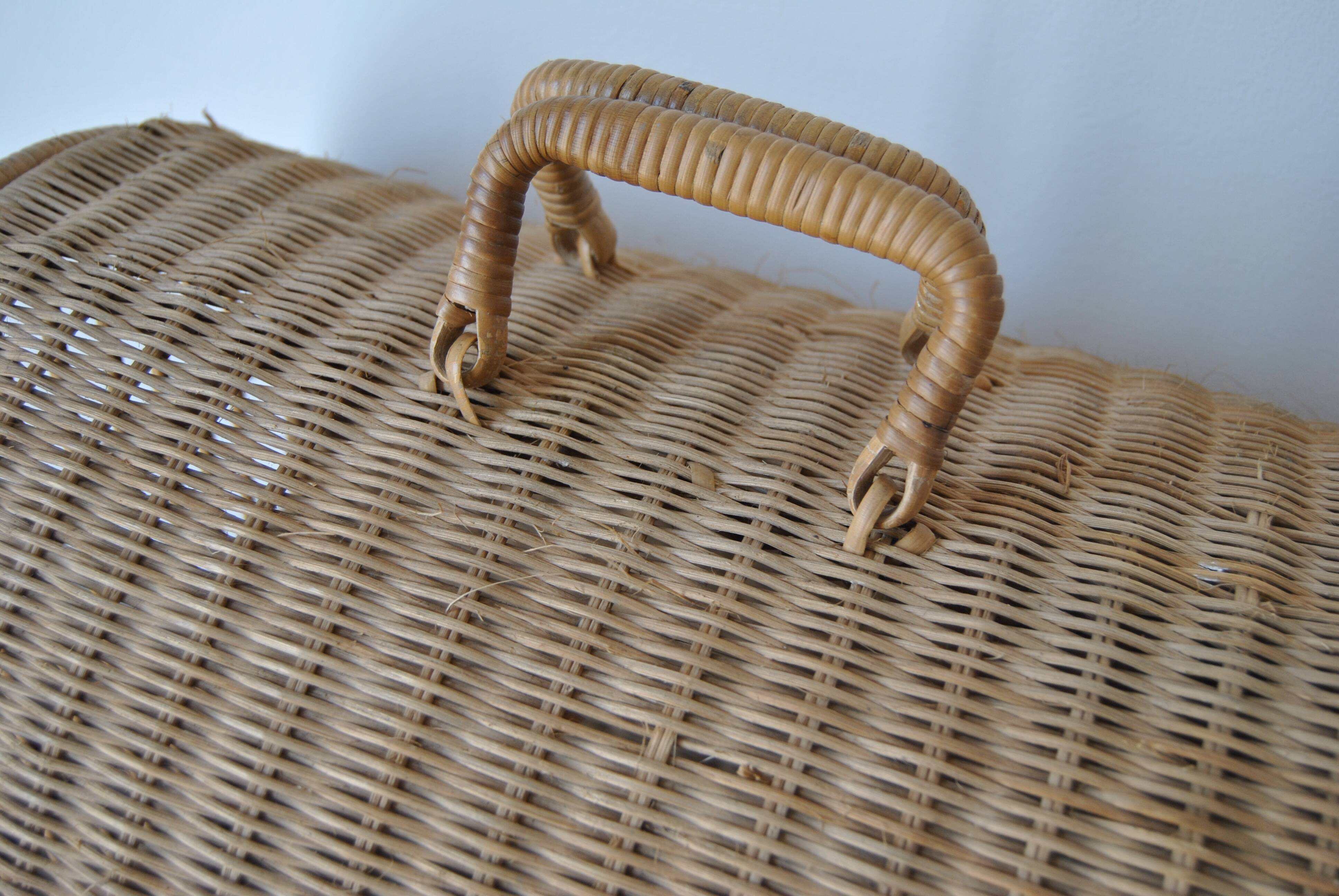 Wicker/rattan cat cage - 1970s