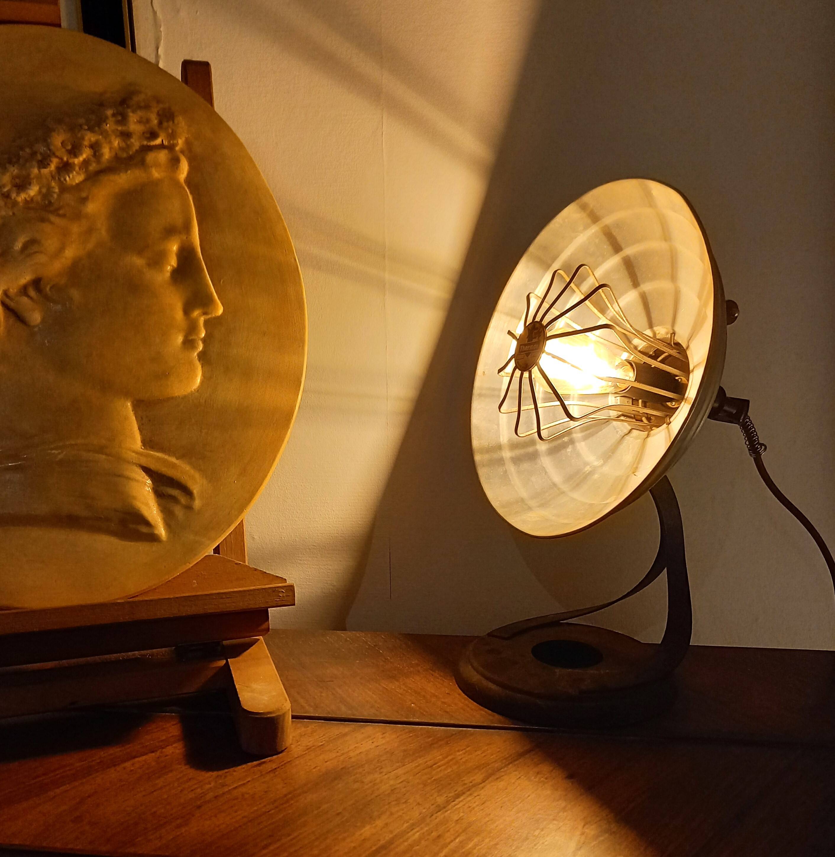 Industrial lamp, Thermor heater, 1950s, fully equipped.