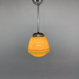Art Deco Hand Painted Glass Pendant Light, 1930's