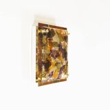Brass and murano glass flush mount light by La Murrina Italy