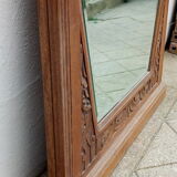 Art-Deco trumeau mirror in oak 79×124 cm