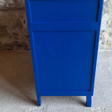 Blue and white mustache chest of drawers