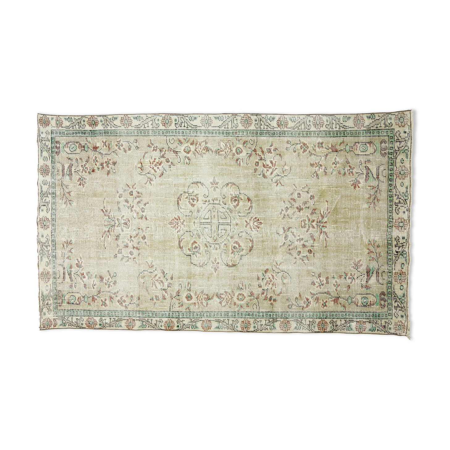 Anatolian handmade vintage rug 272 cm x 162 cm