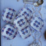 6 vintage grid plates St Amand