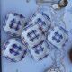 6 vintage grid plates St Amand