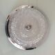 Ceiling round vintage cut glass and chrome metal