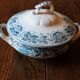 Blue tureen Cherries Badonviller