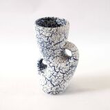 Fat lava blue vase