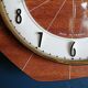 Formica vintage asymmetrical silent wall clock "bayard mahogany"