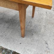 Duo table de ferme XXL 320 cm chêne pieds fuseaux