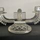 Art deco chandelier in molded glass