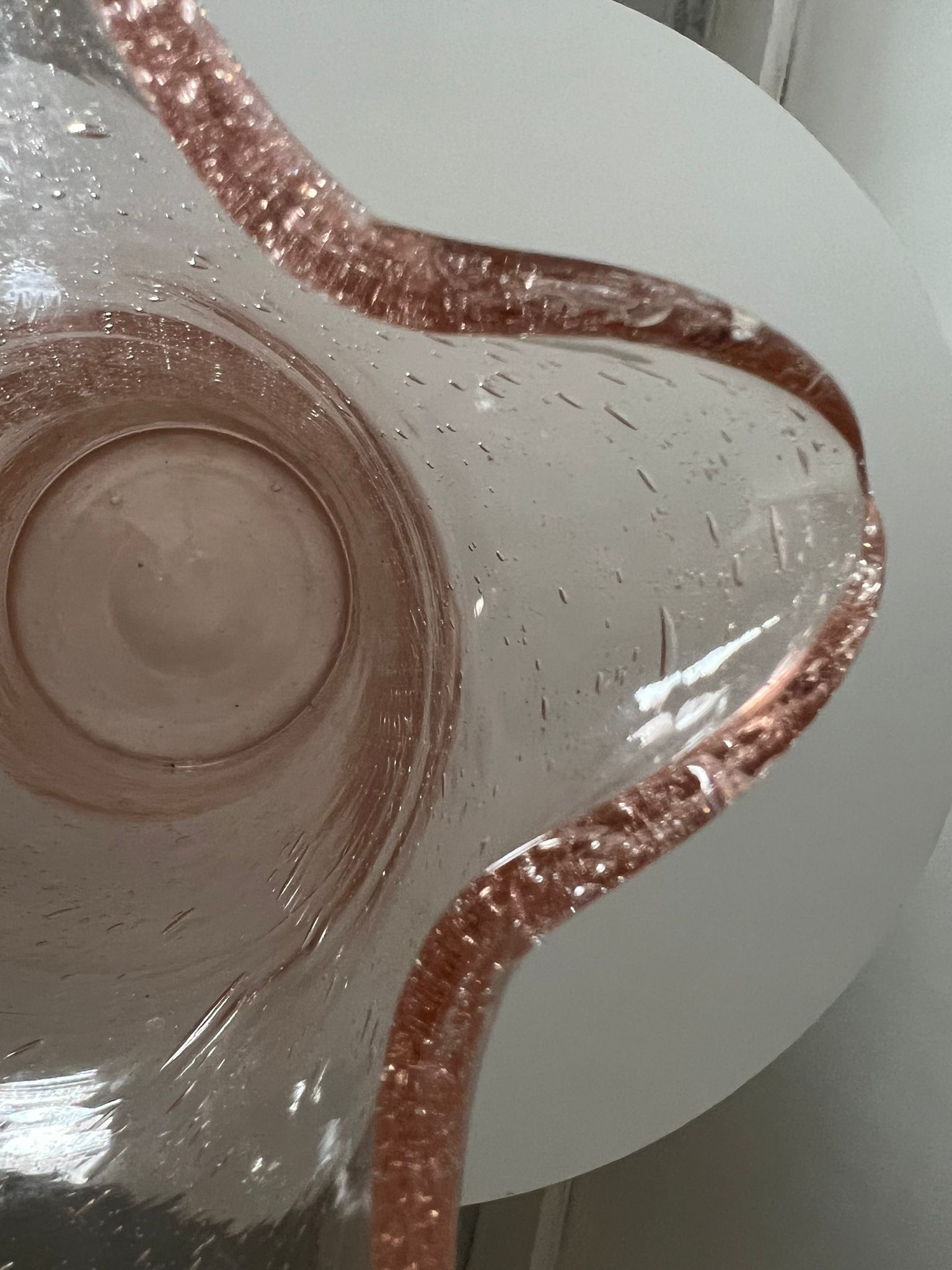Glass decanter and mouth-blown, Biot 1960