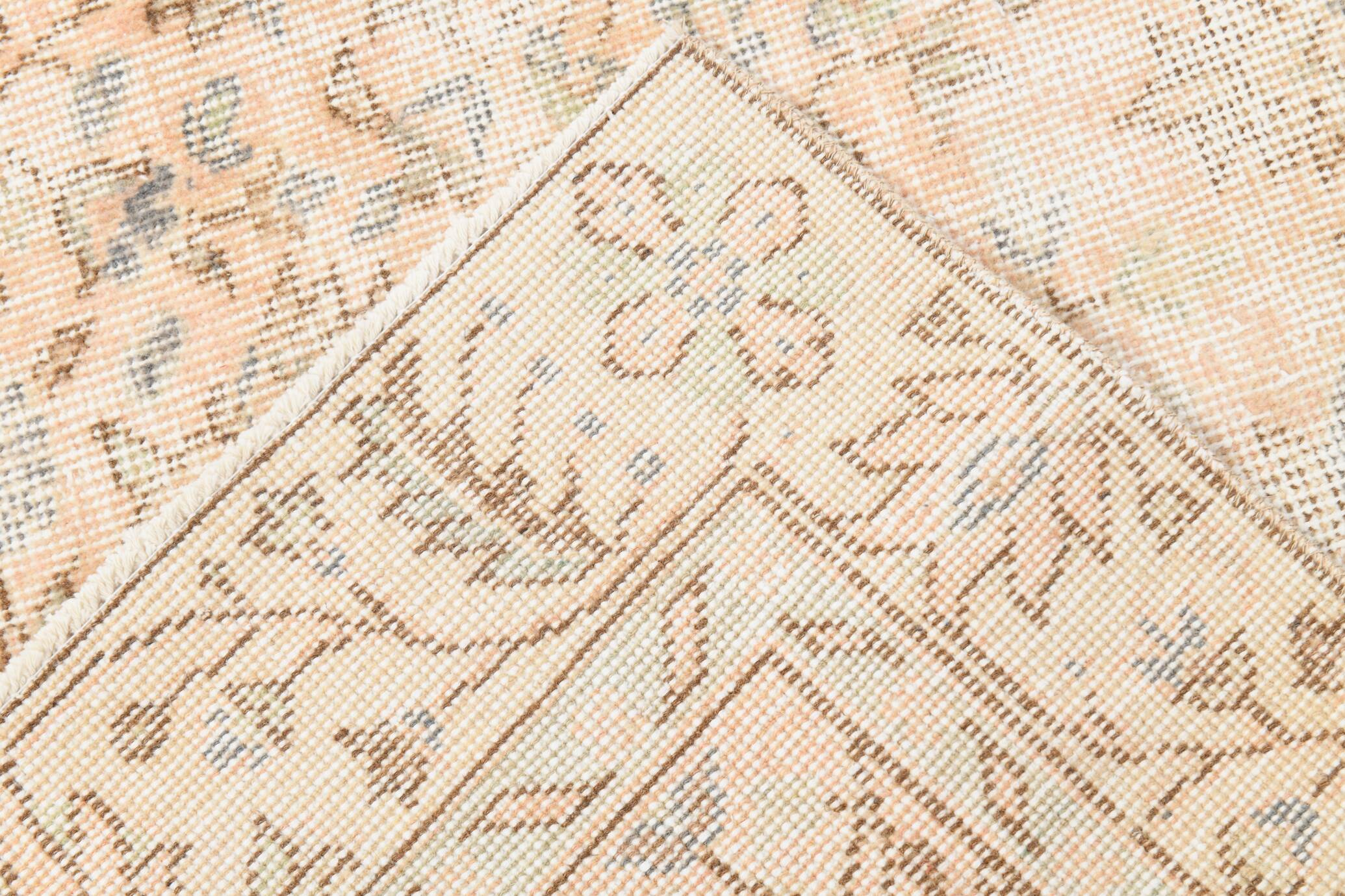5x9 Peach Orange Turkish Rug, 154x26Cm