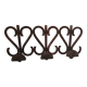 Vintage wooden rattan coat rack bamboo hat rack