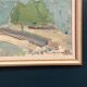 Original Swedish Oil on Canvas – "Coastal Landscape" by Erik Birger Gustavsson – Signed – Dated 1981 – Vintage and Framed – 41 × 33 cm (16.1 × 13 inches)