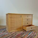 Rattan sideboard by Dal Vera