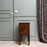 Nightstand in walnut, Napoleon III style.