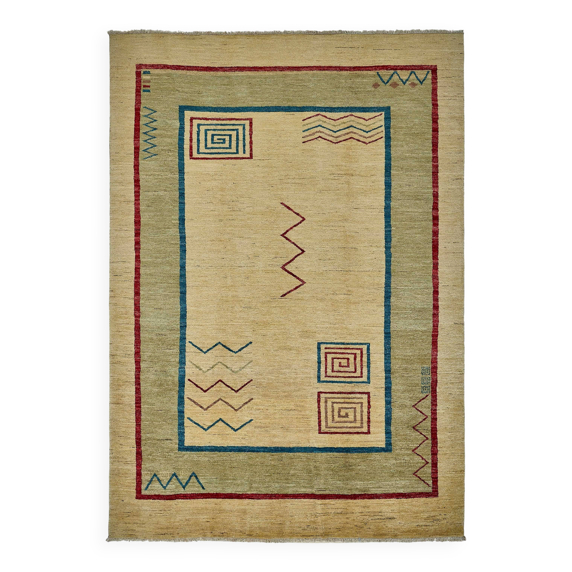 Turkish Handknotted Wool Oushak Rug 210 cm x 298 cm