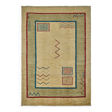 Tapis Oushak en laine noué à la main turc 210 cm x 298 cm