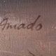 Tableau HST "Bouquet of roses in a vase" signed Amado (20th century)