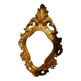 Miroir vintage doré en bois fabriqué en Italie