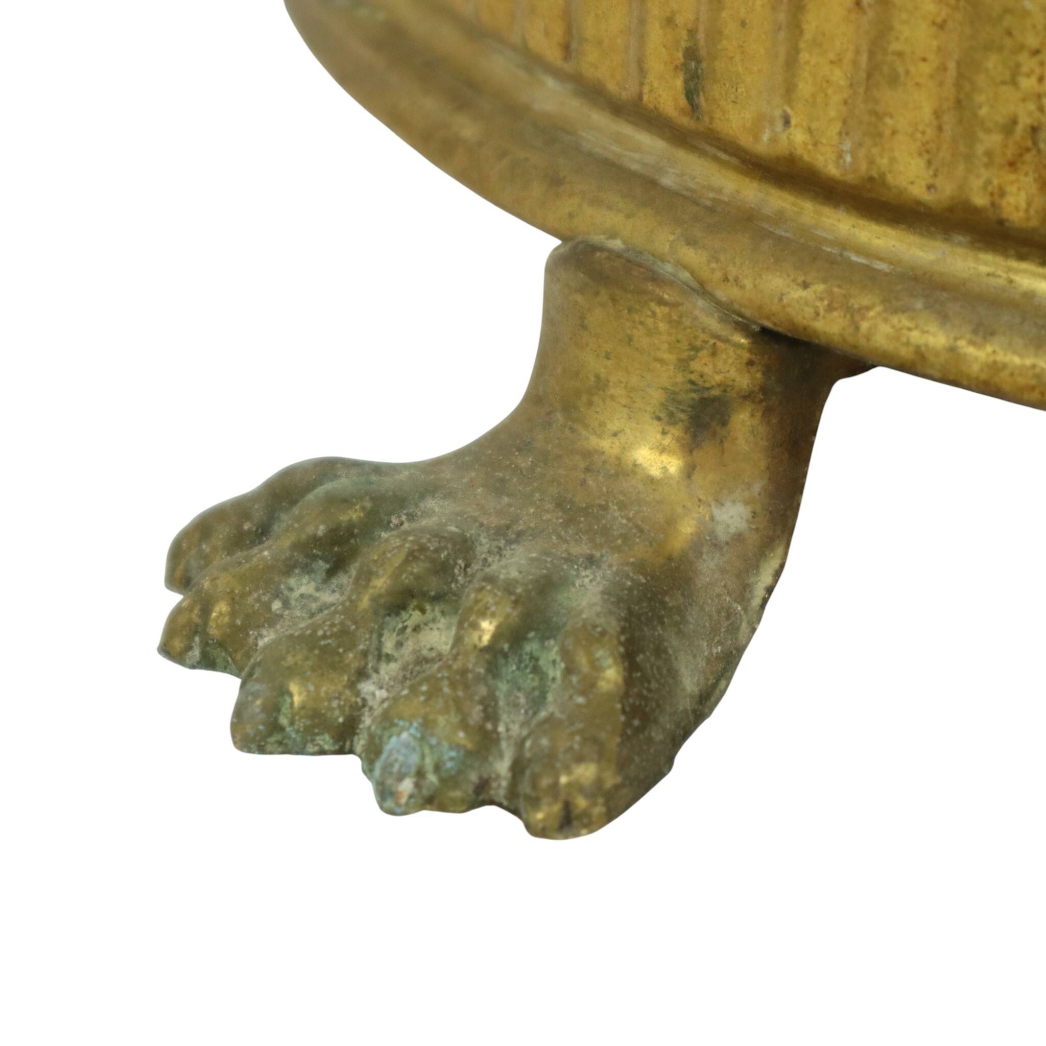 Old Brass Flower Pot Jardinière Mécap Belgium
