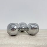 Mid-century design atomic aluminium candle stick ball shaped , 1970s